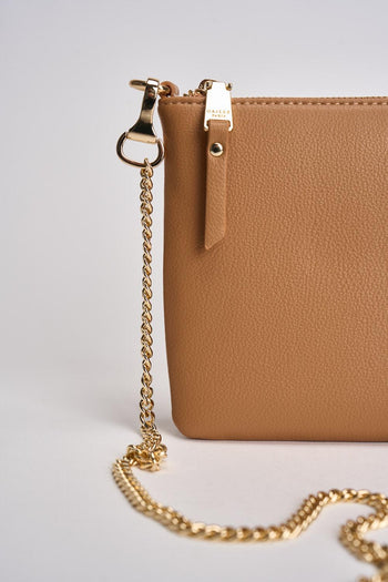 Pochette donna in ecopelle cammello - 3