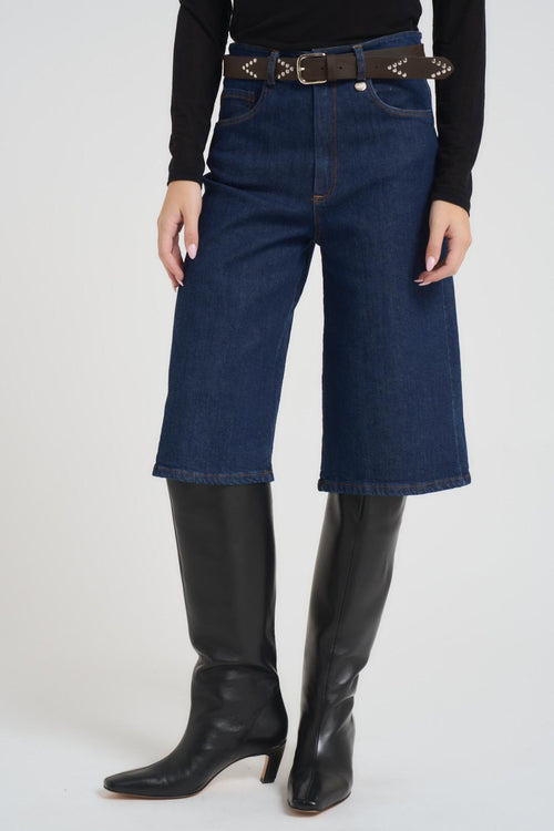 Bermuda donna blu scuro