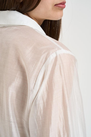 Camicia donna con nodo bianca - 4