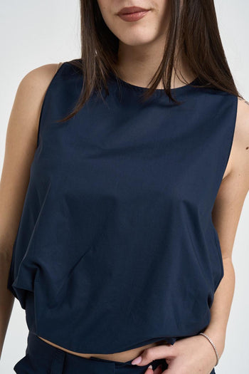 Top donna a palloncino blu - 4
