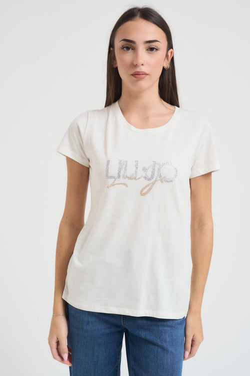T-shirt maniche corte donna bianca - 1