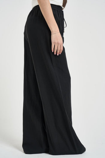 Pantalone donna fluido nero - 4