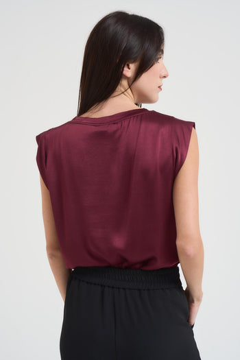 Top donna smanicato bordeaux - 3