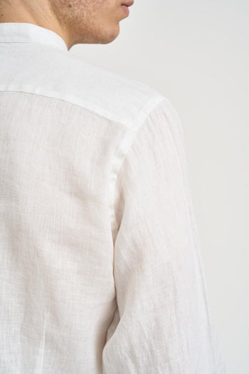 Camicia uomo in lino bianca - 5
