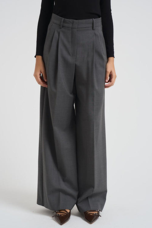 Pantalone donna a palazzo grigio - 2