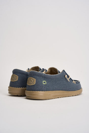 Scarpa da barca uomo Wally blu - 6