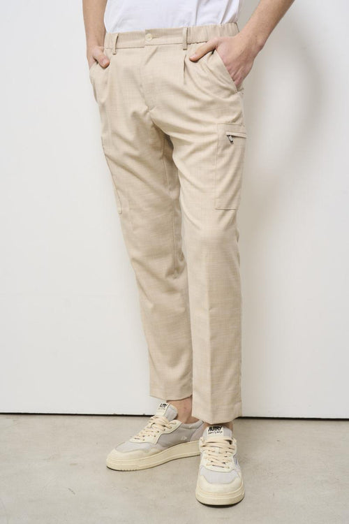 Men's regular beige trousers - 2