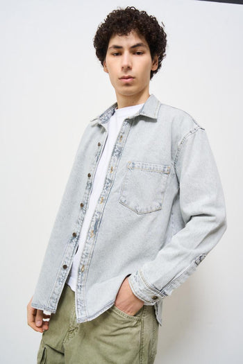Giacca donna in denim grigio - 3