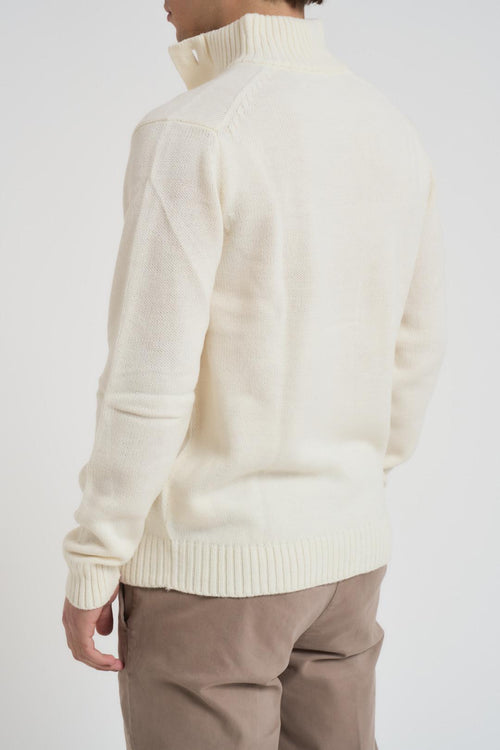 Cardigan uomo con bottoni latte - 2