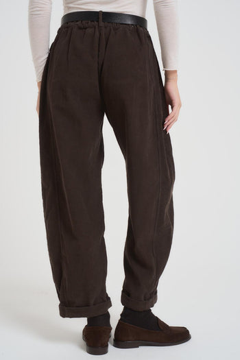 Pantalone donna a costine moro - 3