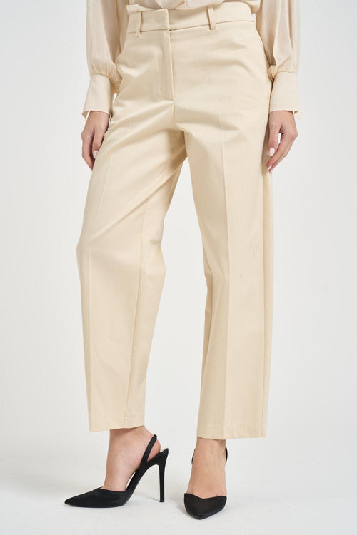 Pantalone donna dritto panna