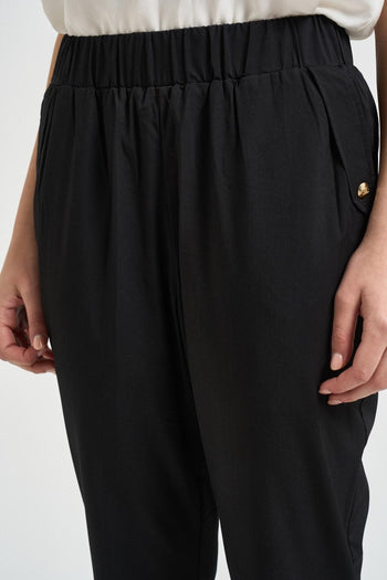 Pantalone donna tuta nero - 5