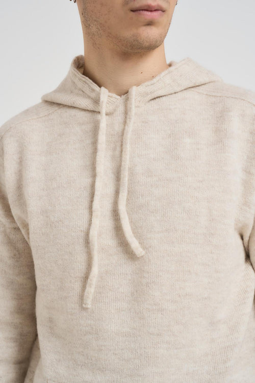 Felpa uomo in maglia beige - 2