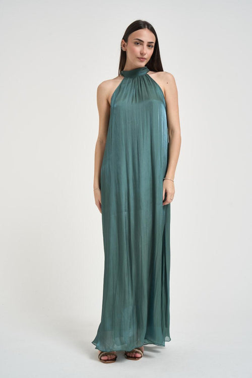Abito donna satinato verde