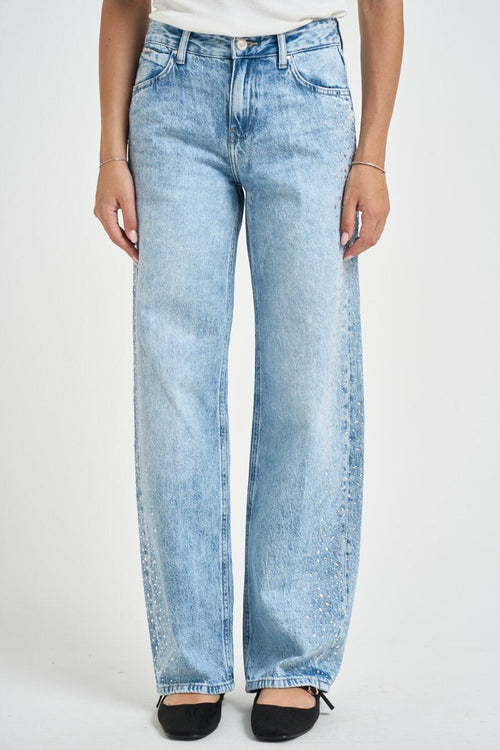 Jeans donna wide leg denim chiaro - 1