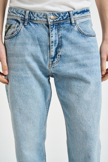 Jeans uomo regular fit in denim chiaro - 6