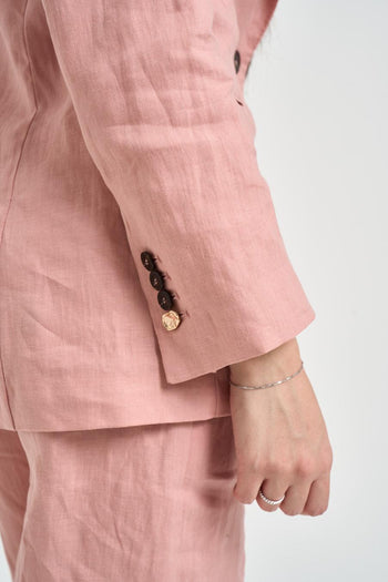 Giacca donna monopetto rosa - 7