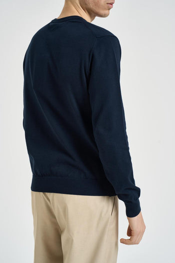 Maglia uomo girocollo blu navy - 5