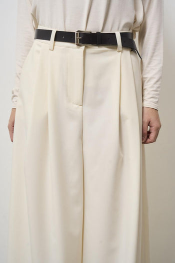 Women's cream palazzo trousers - 5
