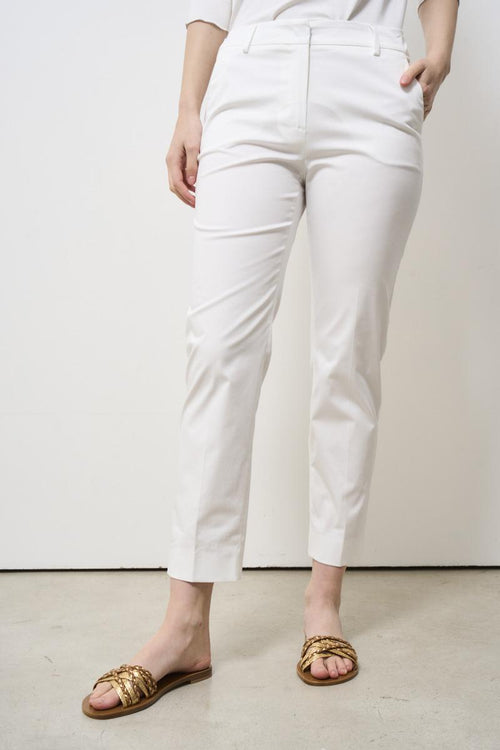 Pantalone donna bianco a sigaretta