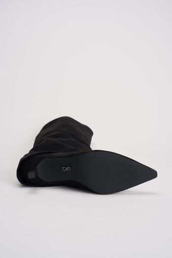 Stivale donna in suede nero - 7