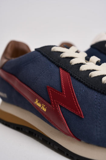 Sneakers uomo blu e rossa - 6