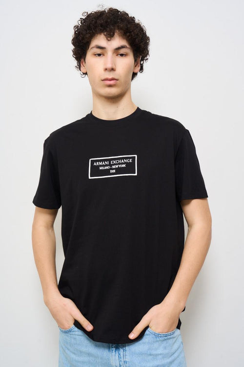 T-shirt uomo girocollo nera
