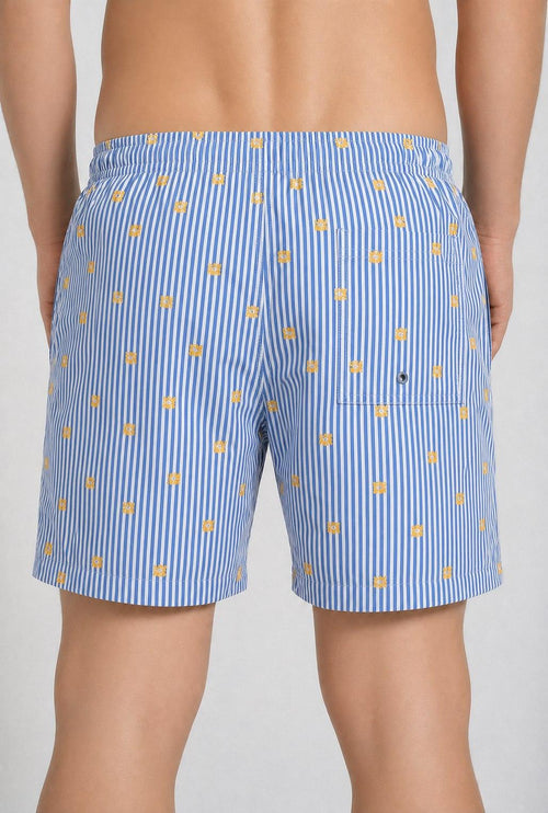 Costume uomo a righe azzurro - 2