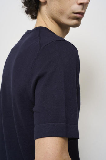 T-shirt uomo girocollo blu - 5