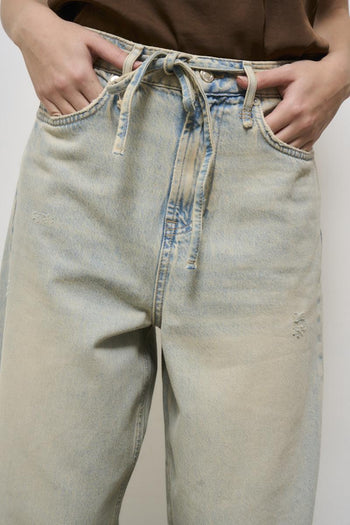 Jeans donna wide leg grigio - 5