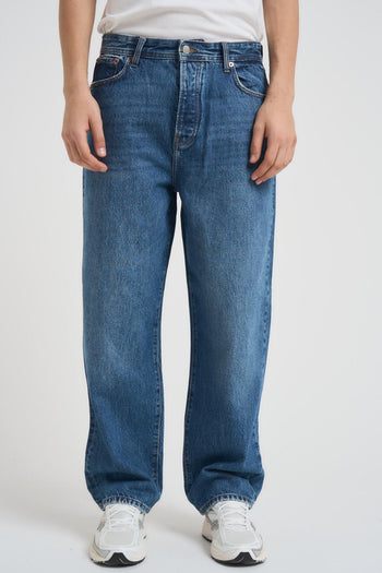 Jeans uomo loose in denim scuro - 5