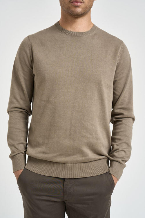 Maglia uomo girocollo tortora