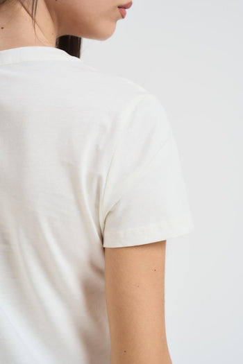 T-shirt girocollo donna bianco - 6