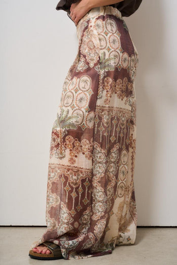Pantalone donna a palazzo fantasia - 3