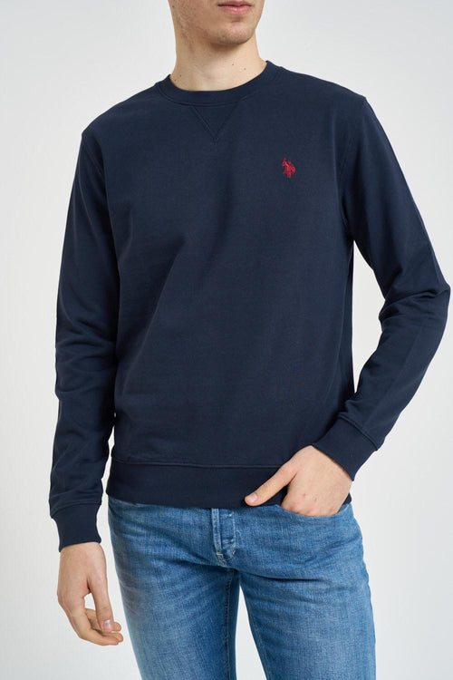 Felpa uomo girocollo blu