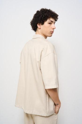 Camicia uomo crema - 4