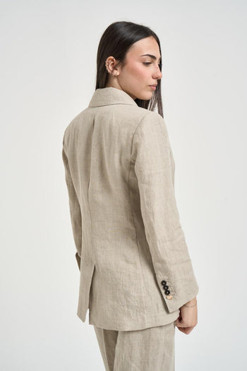 Giacca donna monopetto beige - 4