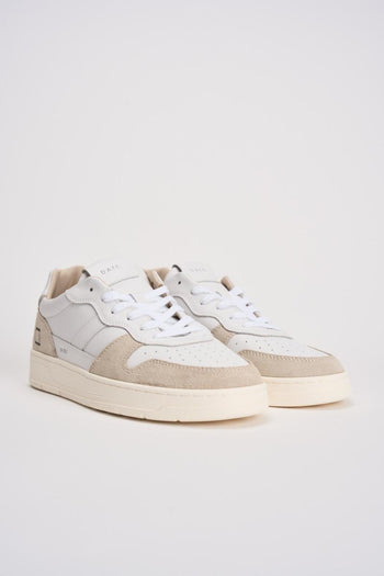 Sneakers uomo Court bianche e beige - 3