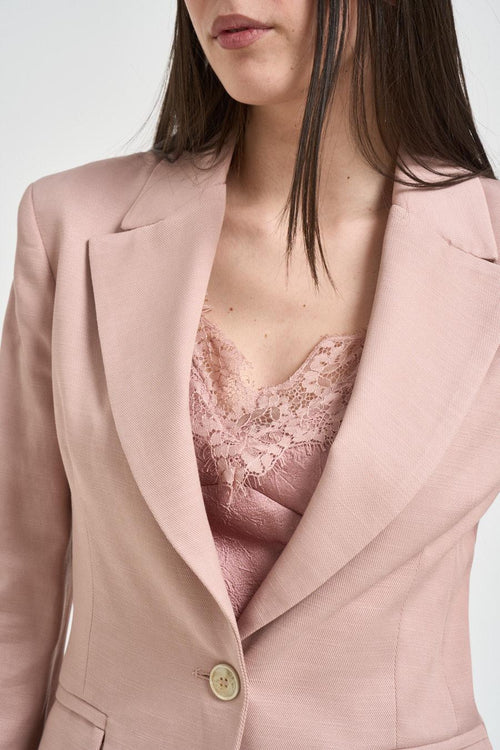 Giacca donna monopetto rosa - 2