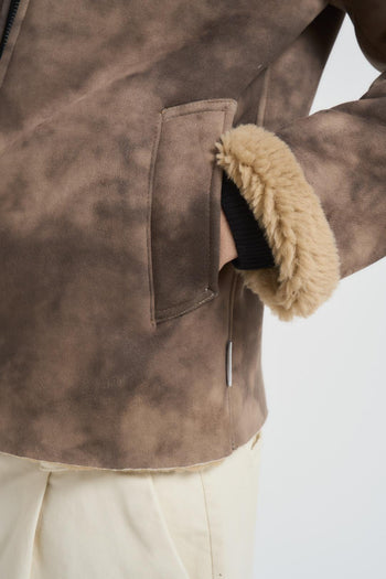 Giubbotto uomo ecomontone marrone - 4