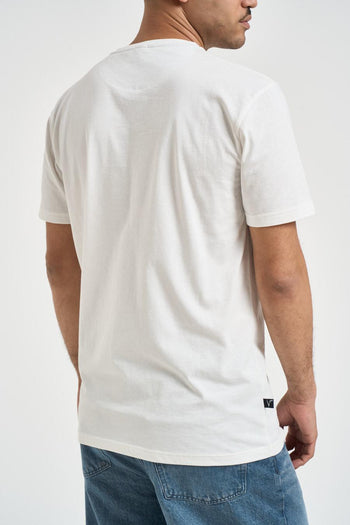 T-shirt uomo girocollo bianca con stampa - 3