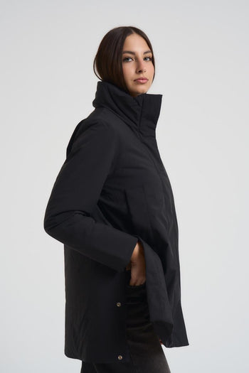 Giubbotto donna Marla St Warm lungo nero - 7