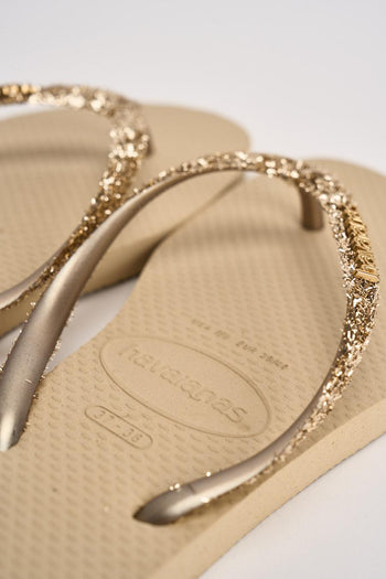 Infradito donna con glitter oro - 7