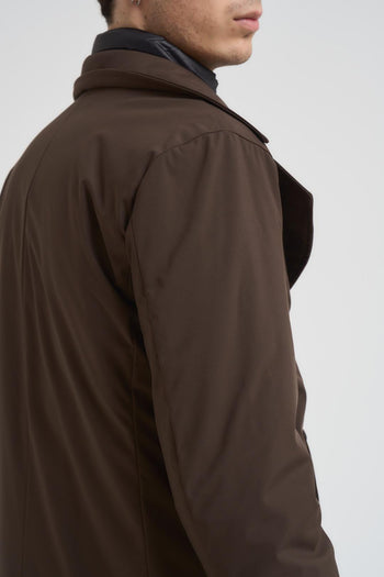 Giubbotto uomo doppiopetto marrone - 5