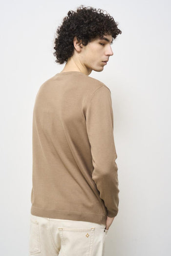 Maglia uomo girocollo beige - 3