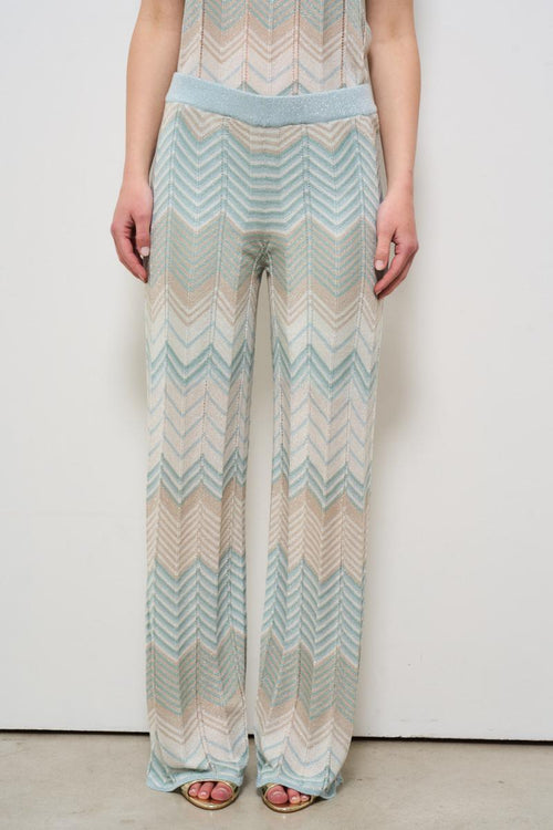 Pantalone donna in maglia multicolor - 1