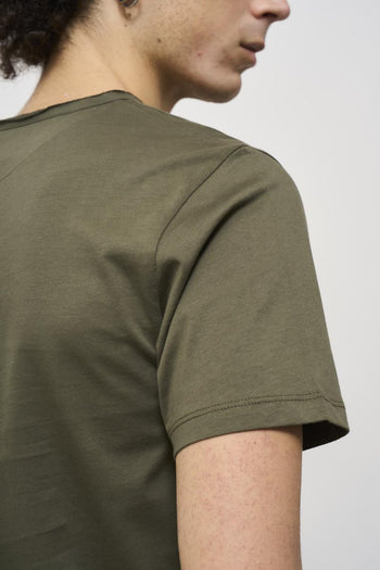T-shirt uomo girocollo verde - 5