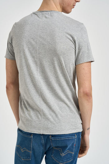 T-shirt uomo girocollo grigio chiaro - 3