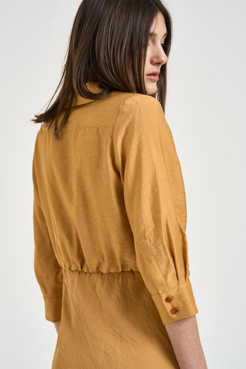 Abito donna scollo a V ocra - 5
