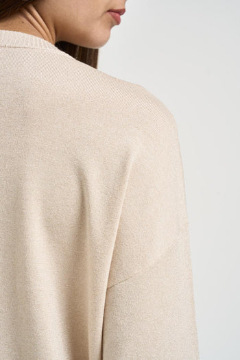Maglia donna con glitter oro - 4